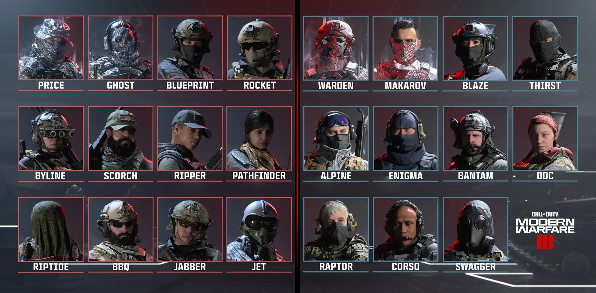 all new mw3 operators